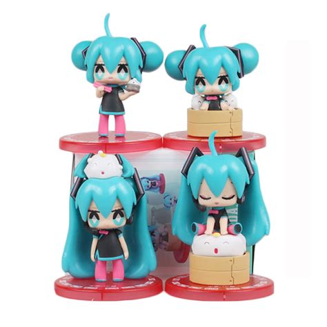 Chanycore Janpan Vocaloid Hatsune Miku Anime Figure 4pcsset Cute Miku