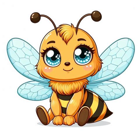 Premium Vector Cute Honey Bee Vector Cartoon Illustration