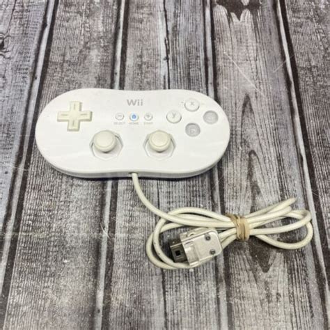 Oem Nintendo Wii Classic Controller White Rvl 005 Tested