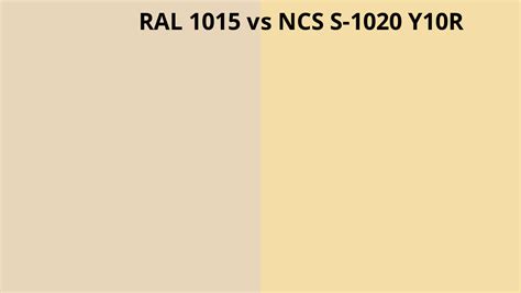 RAL 1015 Vs NCS S 1020 Y10R RAL Colour Chart UK