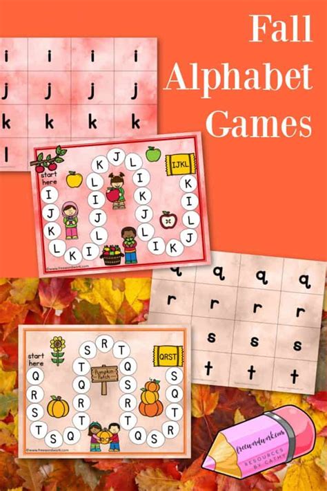 Fall Alphabet Games Free Word Work