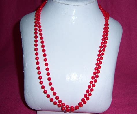 Red Beaded Necklace Sherree Link Jewellery