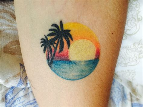 15+ Palm tree sunset tattoo designs ideas | sleevetattoo