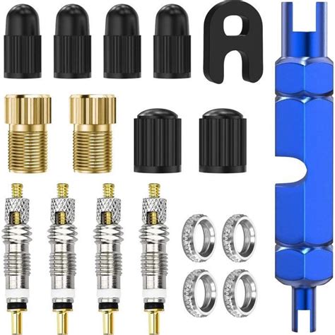 Pc Presta Valve Cores Obus Valve Presta Set Avec Demonte Obus Valve