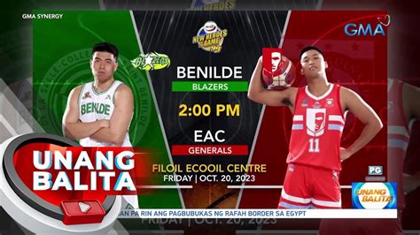 Ncaa Csb Blazers Eac Generals Maghaharap Sa St Game Mamaya