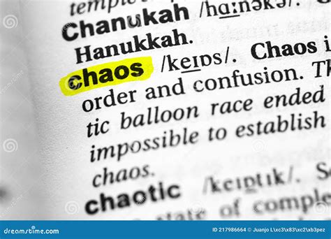 Highlighted Word Chaos Concept And Meaning Stock Photo Image Of