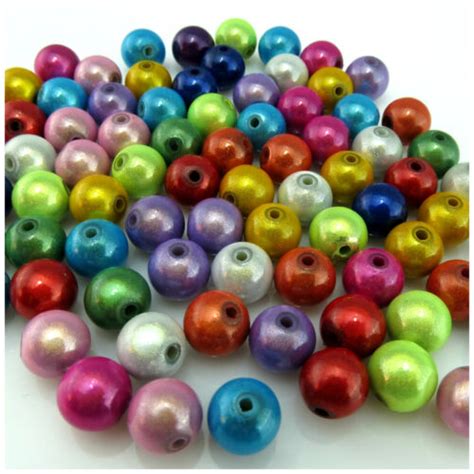 40 8MM 3D ILLUSION MIRACLE ROUND ACRYLIC BEADS FOR JEWELLERY MAKING