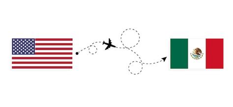 Vol Et Voyage Des Tats Unis Au Mexique En Avion De Passagers Concept