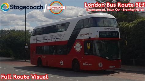 Full Route Visual London Bus Route SL3 Thamesmead Bromley North