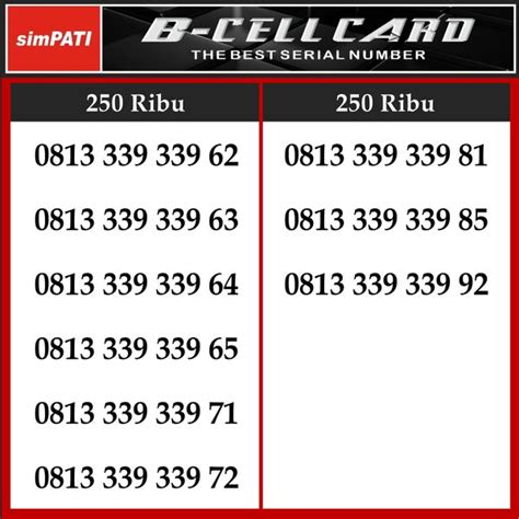 Jual Nomor Cantik Simpati Digit Super Unik Telkomsel As Xl Halo Loop