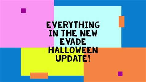 Everything In The New Evade Halloween Update Youtube