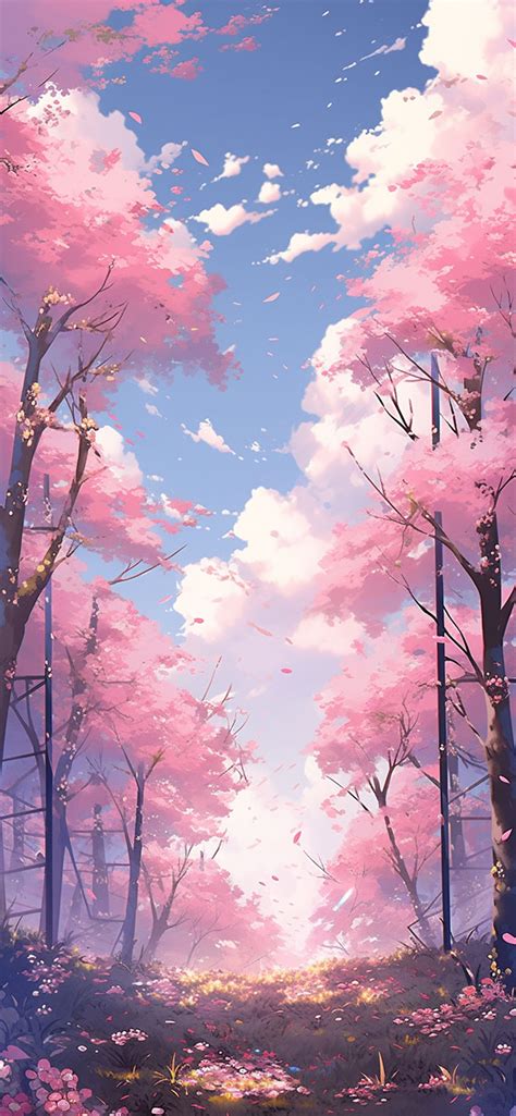 Sakura Forest Anime Wallpapers Pink Forest Wallpapers For Iphone