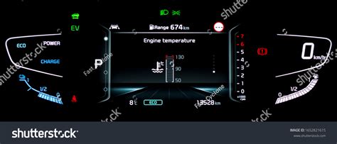 Modern Lcd Instrument Cluster Fully Digital Stock Photo 1652821615
