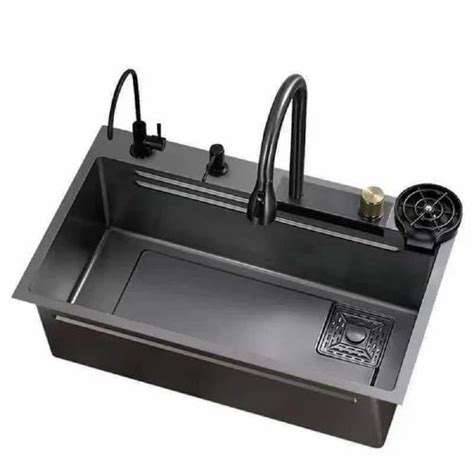 Multifunction All In One Waterfall Steel Kitchen Sinks At