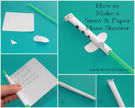 How To Make Straw And Paper Shooters Airplane Airplane Crafts Plane