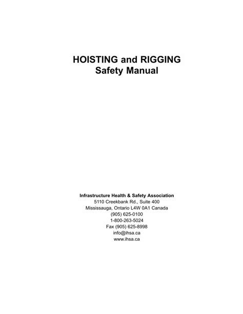 Pdf Hoisting And Rigging Safety Manual · Pdf Filehoisting And