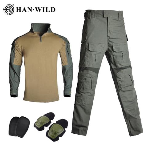 Traje T Ctico Han Wild G Conjunto De Combate Camisa Y Pantalones Con