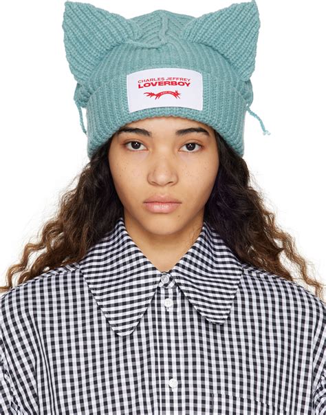 Charles Jeffrey LOVERBOY Blue Chunky Ears Beanie SSENSE Canada