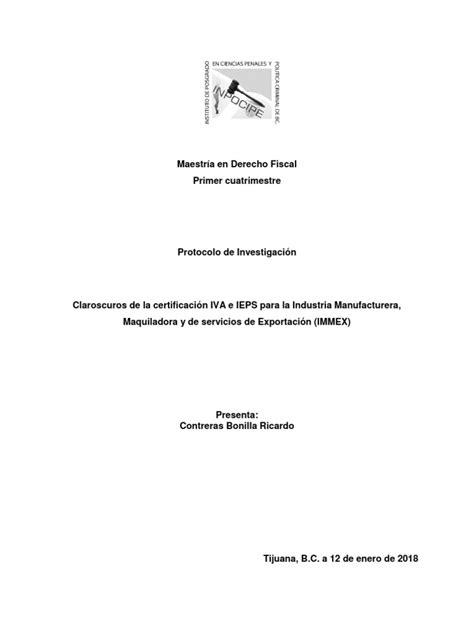 Claroscuros De La Certificacion Iva E Ieps Para Immex Pdf Economias Gobierno