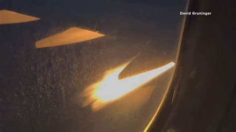 United Airlines Flight 1118 Engine Emergency Sparks Fire Mid Flight