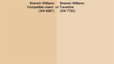 Sherwin Williams Compatible Cream Vs Travertine Side By Side Comparison