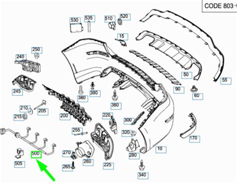 New Mercedes Benz Glk X Rear Parking Aid Wiring Harness A