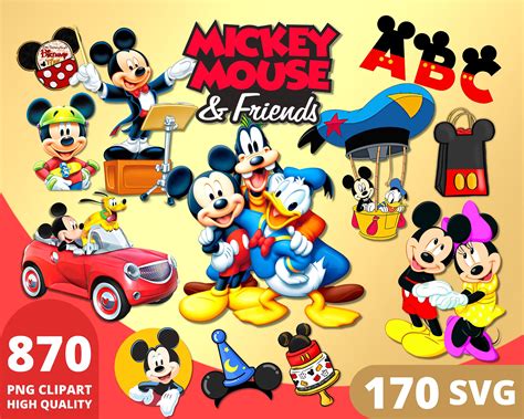 Mickey Mouse Friends Png Svg Bundle Svg Files For Cricut