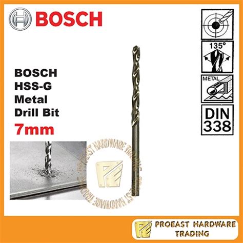 Bosch Hss G Metal Drill Bit 3 2mm 3 5mm 7mm 9mm Per Pc Shopee Malaysia