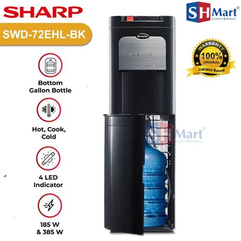 Jual Dispenser Galon Bawah Sharp Swd 72ehl Bk Swd72ehlbk Hitam Medan