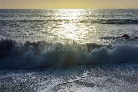 Rolling Waves At Sunset Stock Image Image Of Scenic 196764647