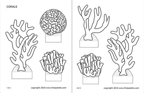 Coral Reef Printable Cut Outs