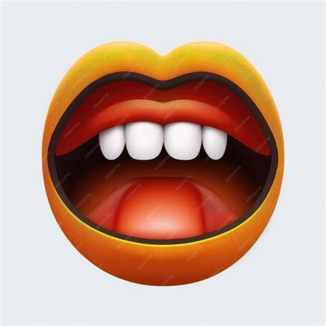 Premium Ai Image Expressive Emoticon Face Open Mouth Emoji