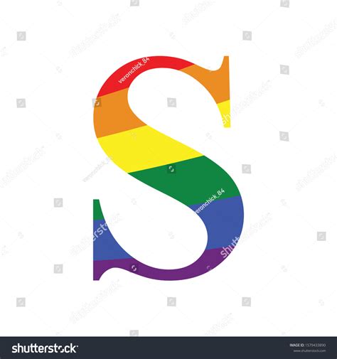 S Rainbow Letters Gay Alphabet Lgbt Stock Vector Royalty Free