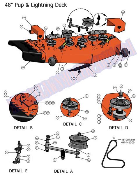 2010 Pup And Lightning 48 Deck Or Bad Boy Parts Number 10pup48dk