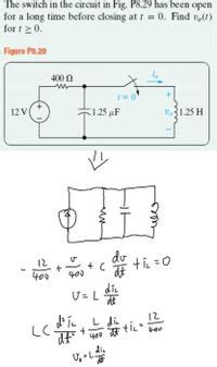 Answered The Switch In The Circuit In Fig P Bartleby