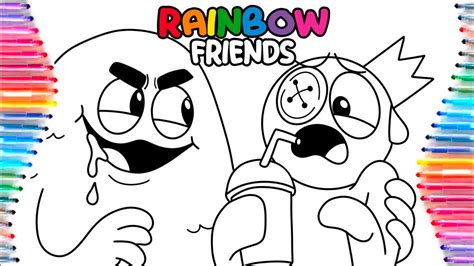 Rainbow Friends Vs Grimace Shake Coloring Pages Ncs Music Youtube