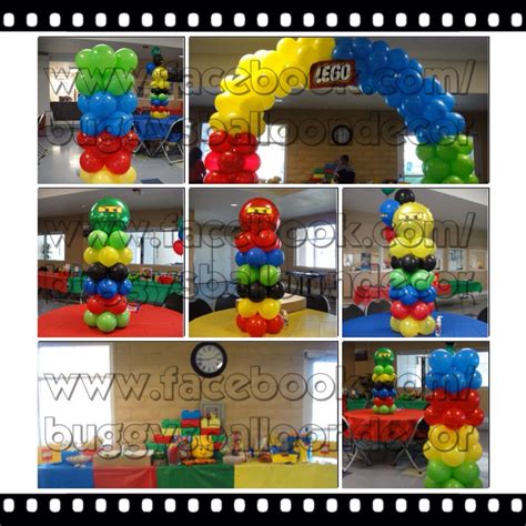 Buggysballoondecor Lego Ninjago Theme Birthday Party Balloon Arch Columns An