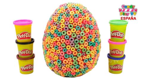 Gigante Huevos Sorpresa Play Doh Y Loops Aprende Formas Geom Tricas