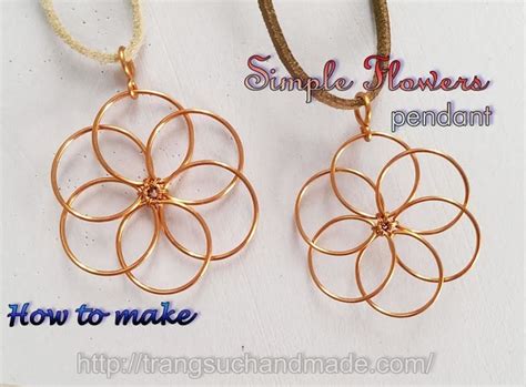 Two Wire Flower Pendant Tutorials Foundations For Wiring With Beads The Beading Gem