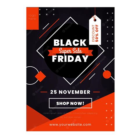 Premium Vector Black Friday Flyer Template Theme