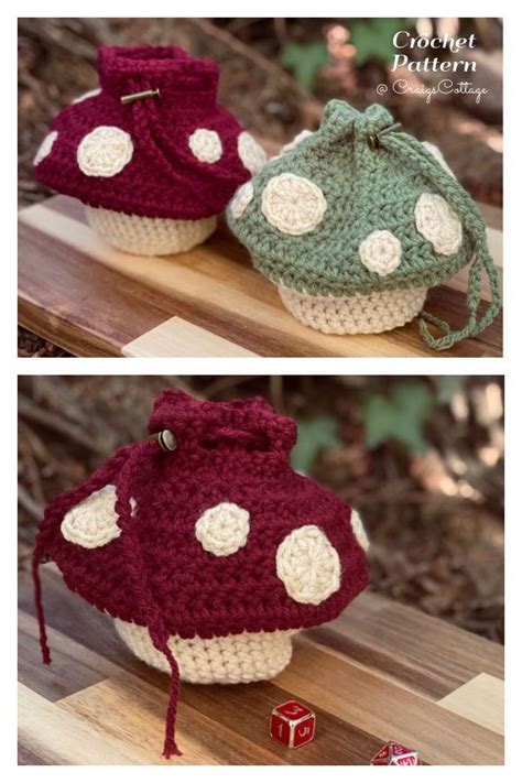 Mushroom Bag Free Crochet Patterns Paid DIY Magazine Fun Crochet