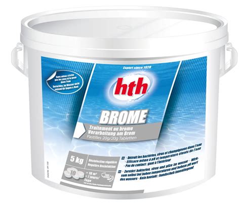 Hth Brome Pastilles G Seau De Kg Traitement Piscine Au Brome