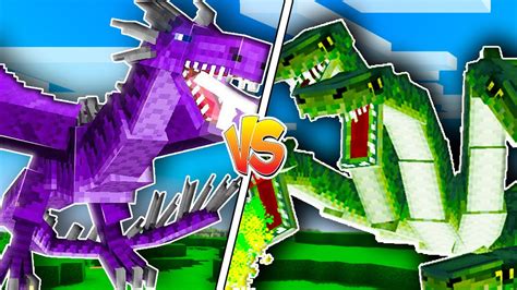 LIGHTNING DRAGON VS HYDRA Minecraft MOB BATTLE ICE FIRE BATTLE