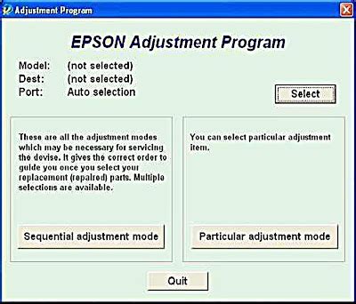 Adjustment Program Epson Reset Reseteador Epson O Reset De Impresoras