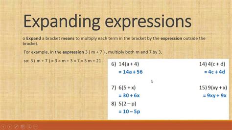 How To Expand Algebraic Expressions