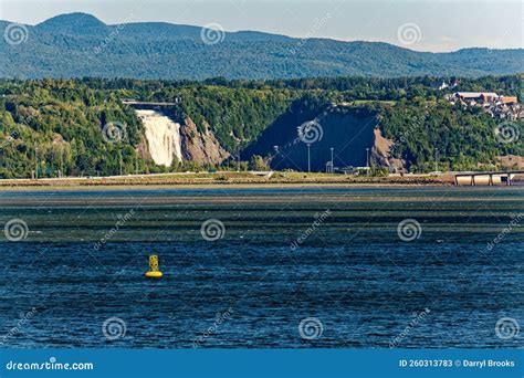 Parc De La Chute-Montmorency Waterfall from Distance Editorial Stock ...