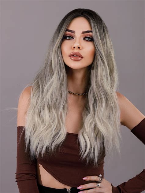 Ombre Long Curly Synthetic Wig Pastel Hair Wigs Best Wigs