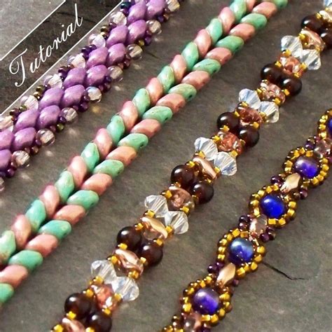 Beading Tutorial Pack Easy Straps Using Super Duos Step By Etsy In