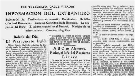 Entrevista A Adolf Hitler Para El Diario Abc El Caj N De Grisom