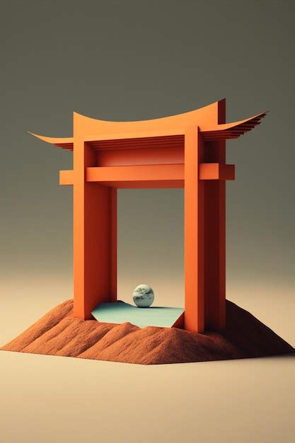 Premium Ai Image An Image Of A Small Shrine In The Desert Generative Ai